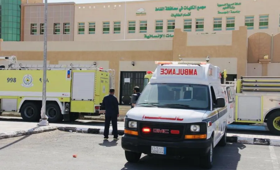 الإدارة العامة للصحة المهنية والبيئة تنفذ فرضية إخلاء في كلية العلوم والدراسات الإنسانية بالغاط - 