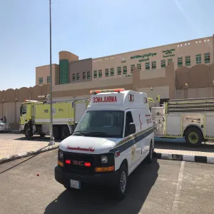 The Medical Team at the Medical Services Department participates in Fire Drill at the College of Science and Humanities in Ghat