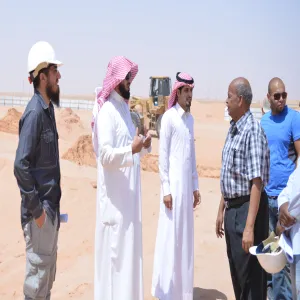 HE the Rector discusses Work Developments with the Vice Rector on the  project of building Rummah College of Science and Humanities