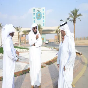 Inspecting Beautification Work in the University Campus in Zulfi