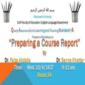 Preparing a Course Report