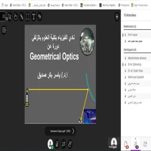 A Course on ‘Basics of Geometrical Optics” held by Physics Club
