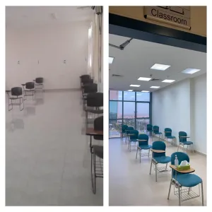 Sterilizing classrooms at lady campus