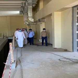 Employees of Saudi Electricity Company on a visit to the project of constructing medium voltage switches