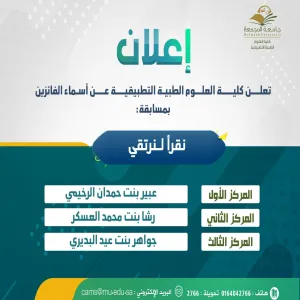 Announcement of winners of "Let's ready" contest