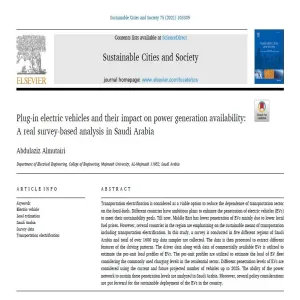 DR. AL-MUTAIRI PUBLISHES A PAPER ON THE PUBLIC AWARENESS OF ELECTRIC VEHICLES IN SAUDI ARABIA