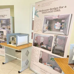 A delegation of Vice-Rector's Office visits 'Fundamentals of Interior Design Exhibition'