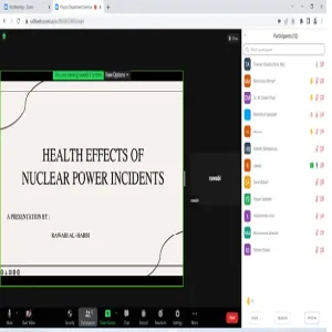 A seminar held by the Department of Physics entitled "Health Effects of Nuclear Energy Accidents"