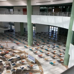 A TOUR OF INSPECTION BY VICE-RECTOR TO FINAL EXAMINATION HALLS AT FEMALE CAMPUS