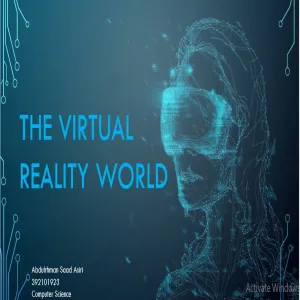 A seminar held by Department of Computer Science entitled " Virtual and Augmented Reality"