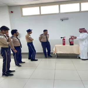 University security and occupational health holds a program on combating fire