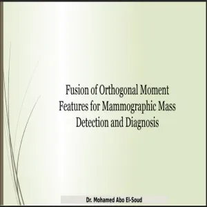 A seminar held by Department of Computer Science entitled "Orthogonal moment features for mammographic mass detection"