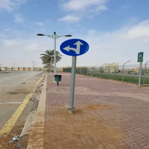 Installing road signs at university housing
