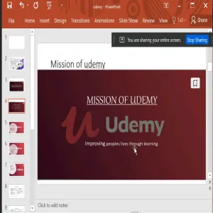 A training course on Udemy website