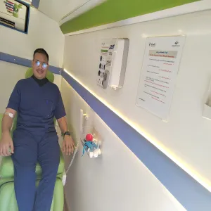 مرصد المسؤولية الاجتماعية يقيم حملة تبرع بالدم في مجمع الكليات الصحية في المدينة الجامعية