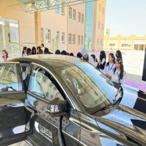 public school students and members of the community participates in the exhibition on traffic safety