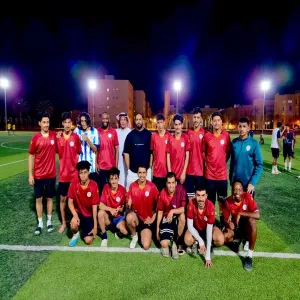 The Applied College's football team wins over the College of Computer Sciences and and Information team