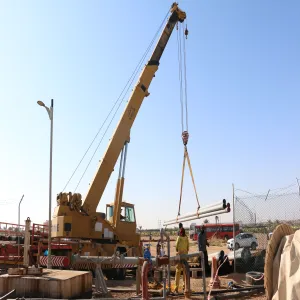 The Administration conducts maintenance work on the main campus well