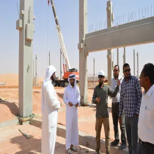 HE the Vice Rector Follows-up the Urgent Buildings Project at Rummah