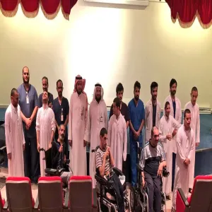 الخدمات الطبية بالتعاون مع كلية الطب يقومون بزيارة لمركز التاهيل الشامل بالمجمعة