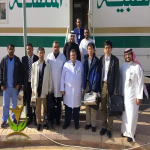 A Number of Japanese Experts in Astronomy and the Deans of Computer at Saudi Universities Pay a Visit to the Medical Services Caravan  On the occasion of launching the university astronomy center, a delegation of Japanese experts who work at one of the as