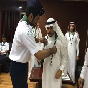 وكيل الجامعة للشؤون التعليمية يستقبل جوالة الجامعة المشاركة في حج 1437هـ