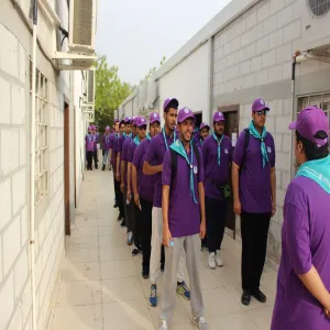 ‎جوالة الجامعة تصل معسكر عرفات وتبدأ أعمالها
