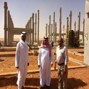 Vice Dean for Academic Affairs inspects the project buildings of the College of Science and Humanities Rumaah