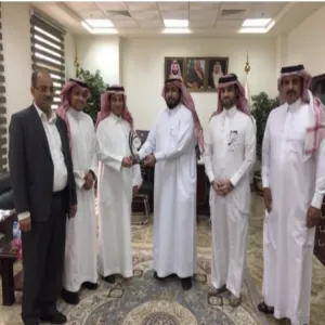 وفد من عمادة البحث العلمي في زيارة لكلية العلوم والدراسات الانسانية برماح