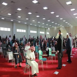 سعادة عميد الكلية يتفقد سير الاختبارات النهائية للفصل الدراسي الاول 1438هـ -1439هـ
