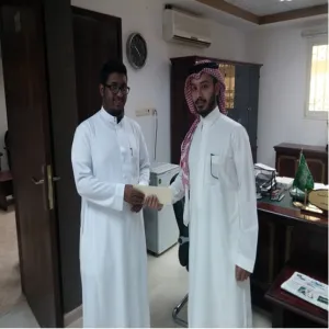 Honoring Student Rayan Khalid Abdurrahman Al-Dahoom For Winning The First Position In The Wall Magazine Competition Of The Deanship