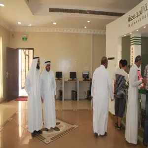 DR. ALRUKBAN ON A FIELD VISIT TO THE DEANSHIP OF ADMISSION AND REGISTRATION TO SUPERVIZE THE MECHANISM OF ADMISSION PROCESS FOR THE NEXT ACADEMIC YEAR 1433/1435