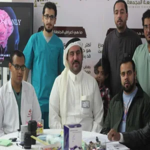 THE COMMUNITY SERVICE UNIT ATTACHED TO THE RECTORSHIP OF THE COLLEGE FOR POSTGRADUATE STUDIES AND SCIENTIFIC RESEARCH AT THE COLLEGE OF APPLIED MEDICAL SCIENCE HOLDS AN AWARNESS CAMPAIGN ABOUT STROKE AT PANDA MALL