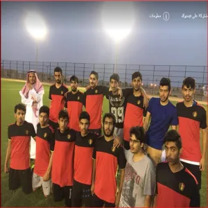 صعود فريق كرة القدم بكلية التربية بالمجمعة لدور الأربعة   لبطولة معالي مدير الجامعة لكرة القدم